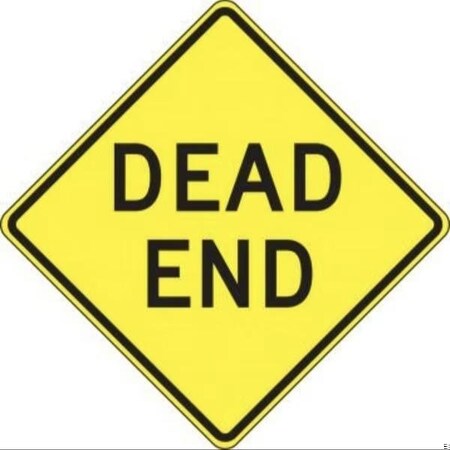Accuform LANE GUIDANCE SIGN DEAD END 24 X 24 FRW460DP FRW460DP